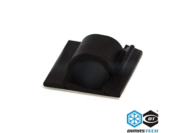 Clip Adhesive Black Cable Ties  3/8